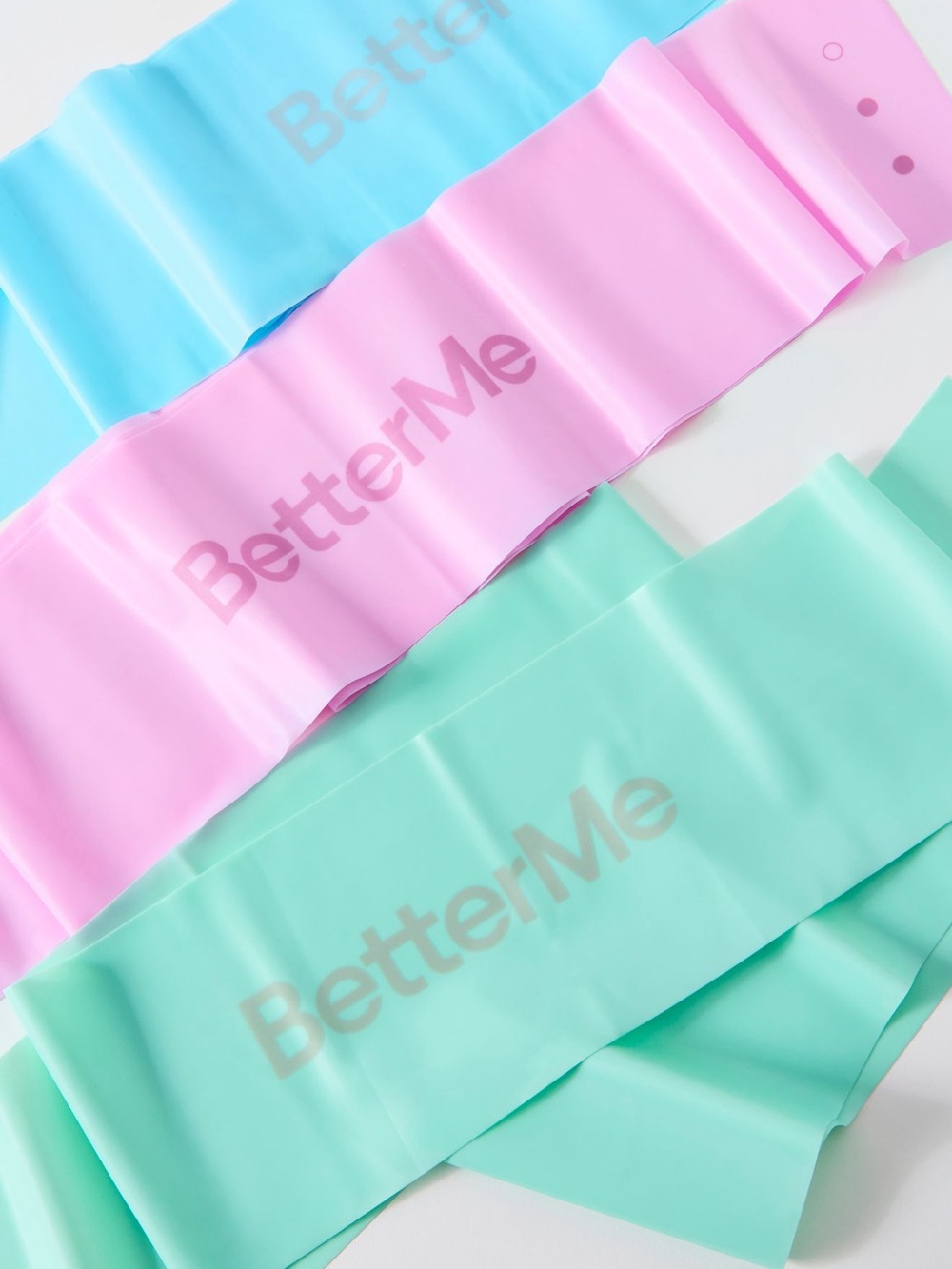 BetterMe Resistance Bands Set in Pink, Mint & Blue NWT